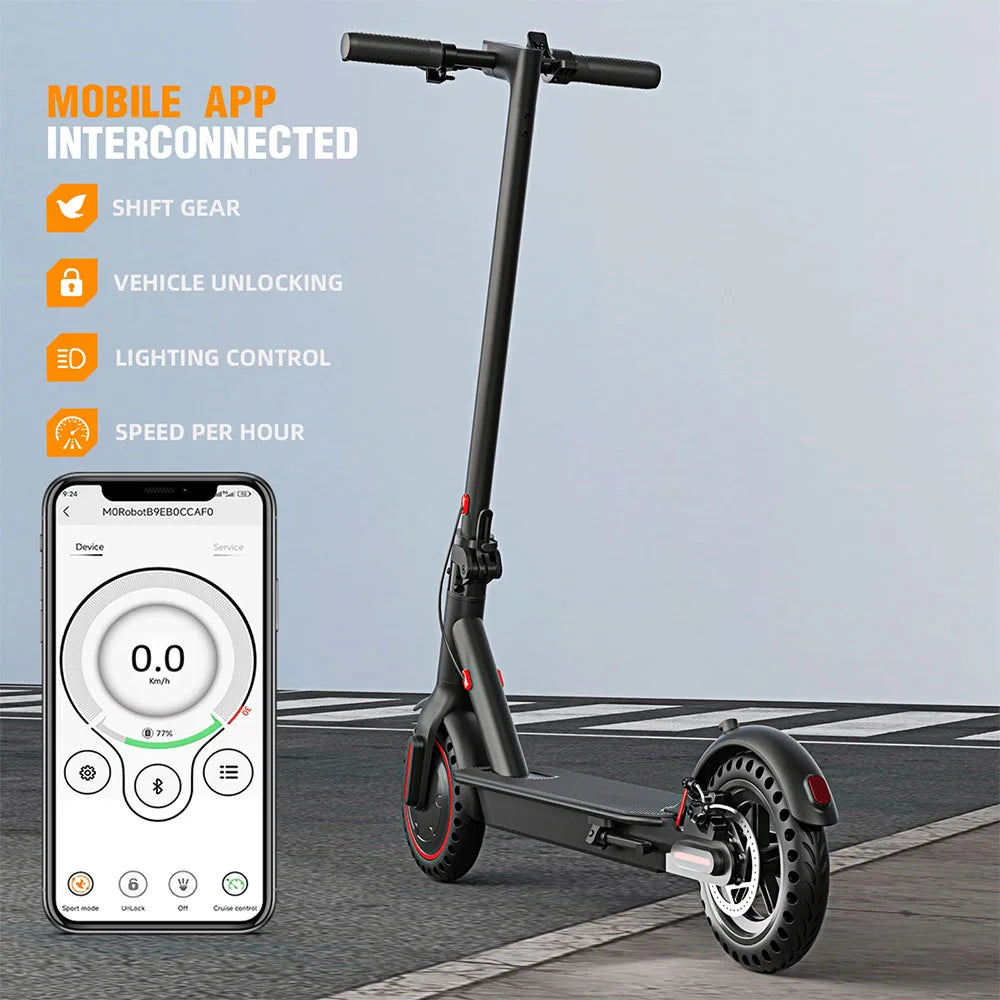 FREEBOY 350W Foldable Electric Scooter for Adults, 8.5'' Solid Tires, Dual Brake System, Lightweight APP Support E-scooter