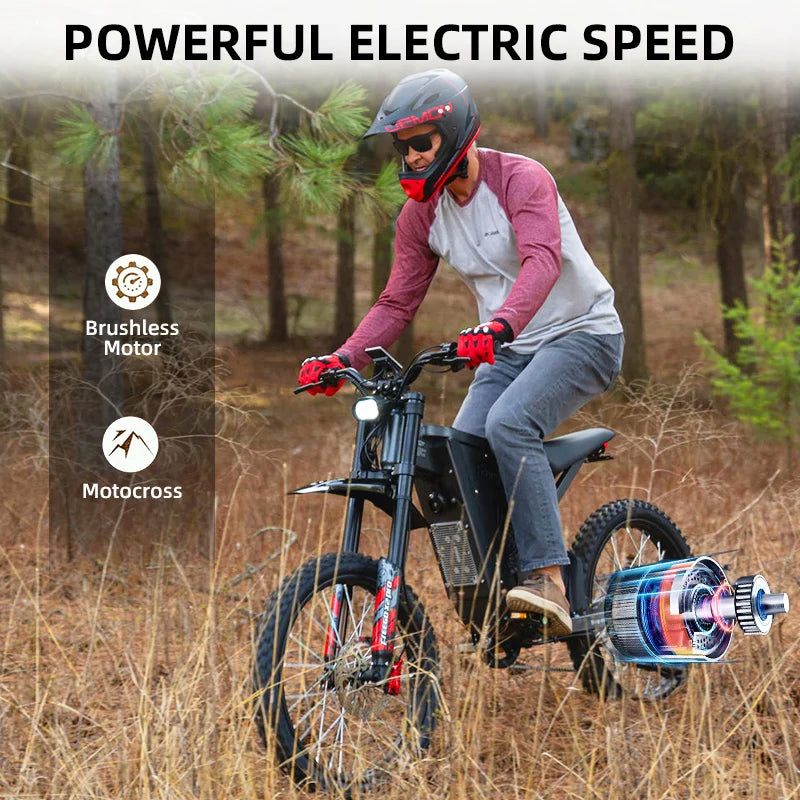 Freego X2 Pro Electric Motorcycles Peak 6000W Brushless Gearless Motors 60V30AH Lithium Battery Speed 85Kmh Adult Off Road Ebike