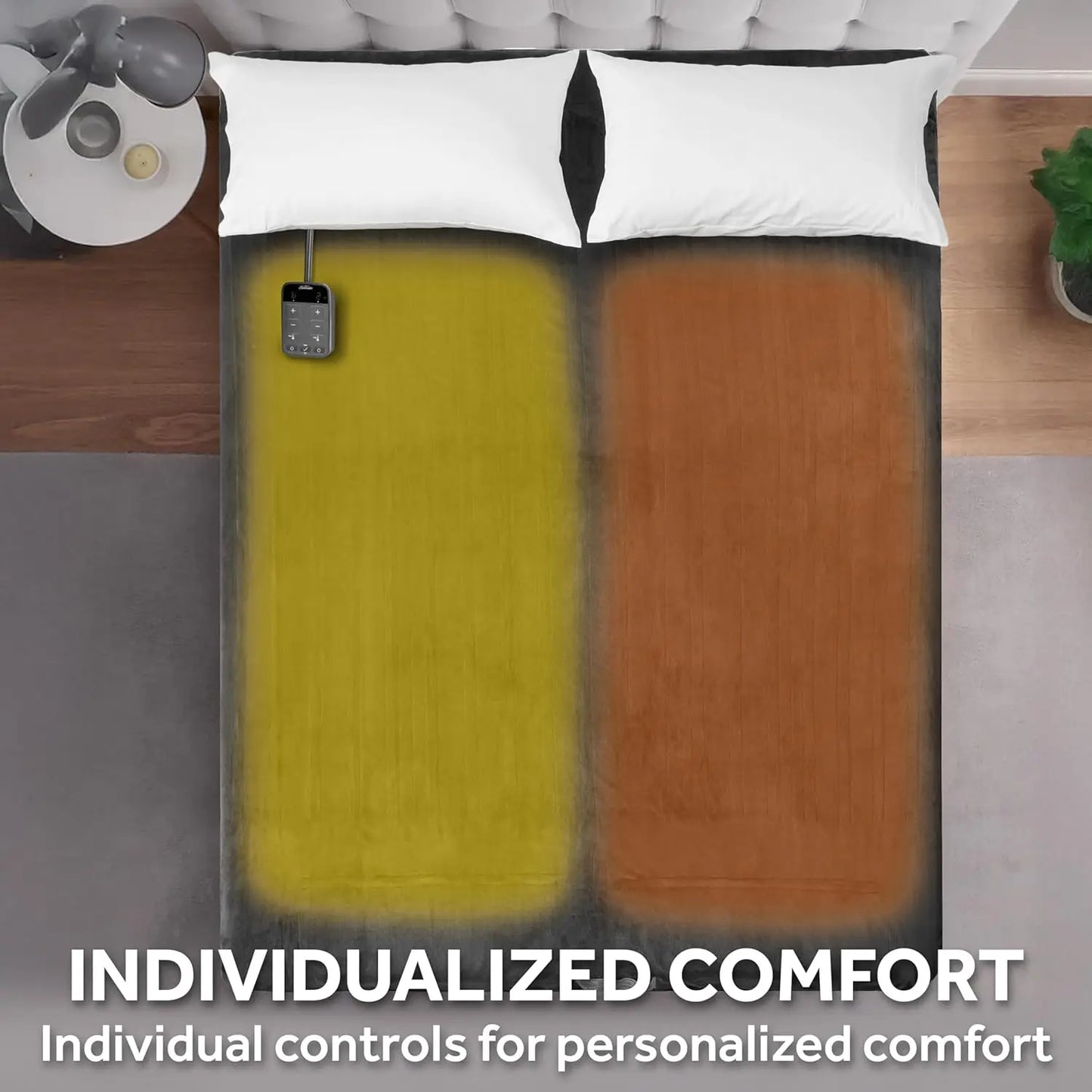 Wi-Fi Connected Heated Blanket with 10 Heat Settings, King Size, Slate Gray