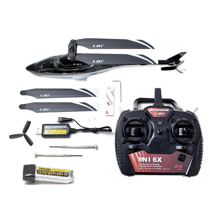 Esky 300 V2 Mini 6CH 2.4Ghz FXZ 6 DOF Axis Flybarless RC Helicopter RTF For Children Outdoor Remote Control Toys