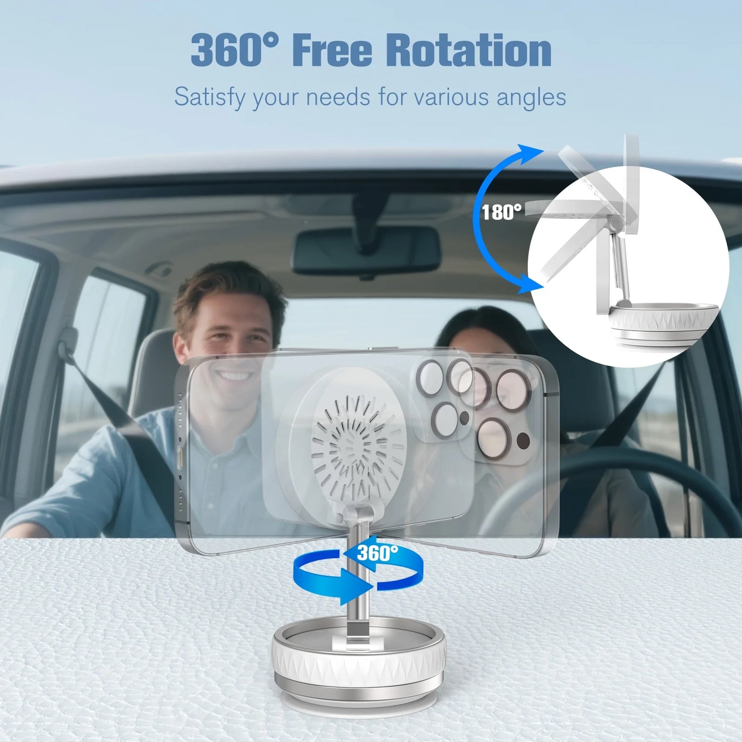 Magnet Wireless Charger Stand Car Phone Charger N55 Strong Magnet 15W Air Vent Fast Charging for iPhone 17 16 15 14 Pro Max