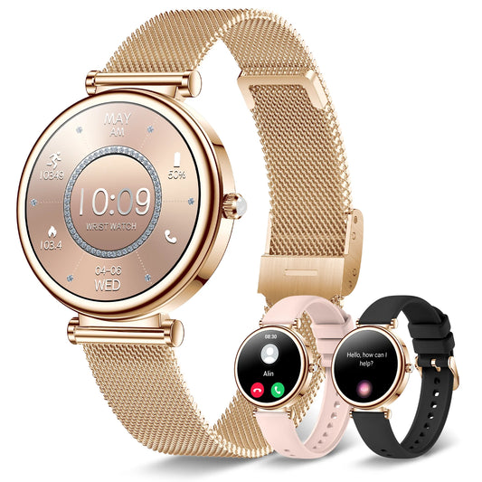 Women's Smart Watch, 1.2-inch (approximately 3.2cm) Fitness Tracker Watch With Wireless Calling And Multiple Sports Modes