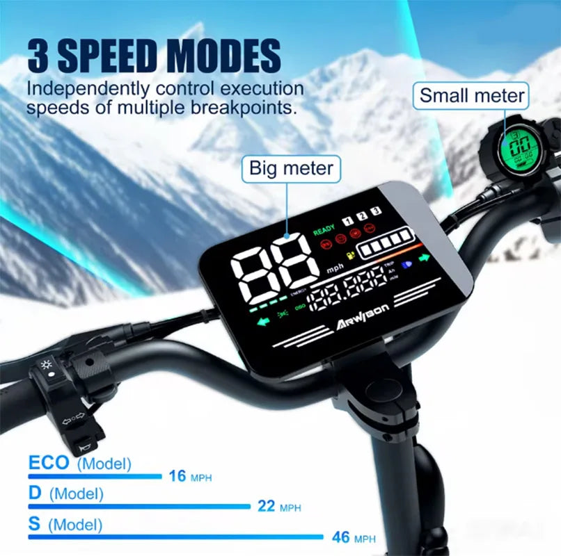 Arwibon 5600W Adult Electric Scooter Dual Motor Top Speed 46MPH,60V27AH, 11-inch Off-Road Tires Sport Folding eScooter with Seat