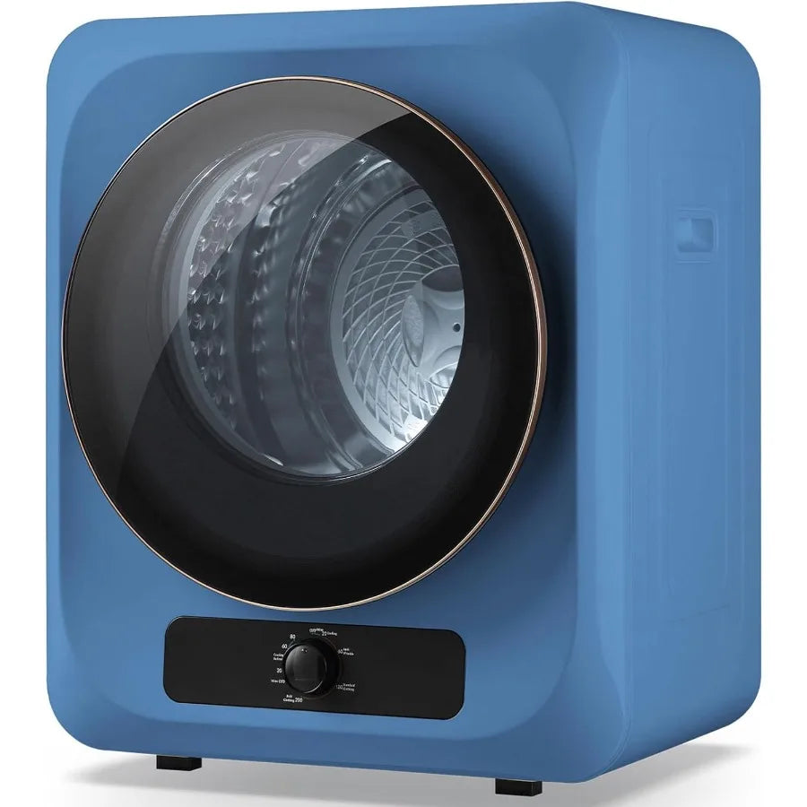 1.5 Cu.Ft Compact Portable Electric Clothes Dryer with Stainless Steel Drum and Simple Control Knob for Efficient Tumble Drying