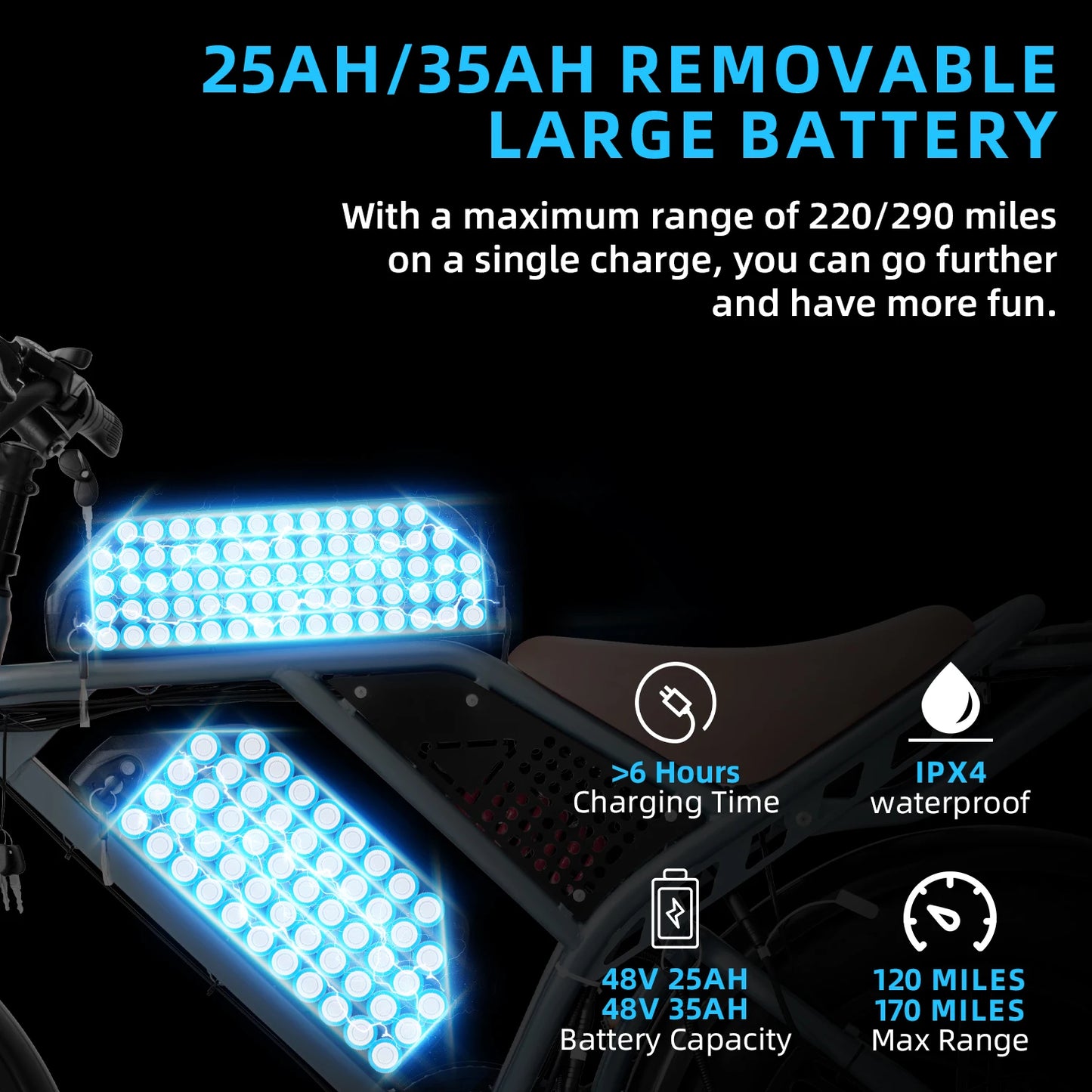 DEEPOWER QS7 Electric Bicycle 1500W Brushless Motor MTB Electric Bike 48V 60AH Lithium Battery Speed 50Km/h Adult Off Road Ebike