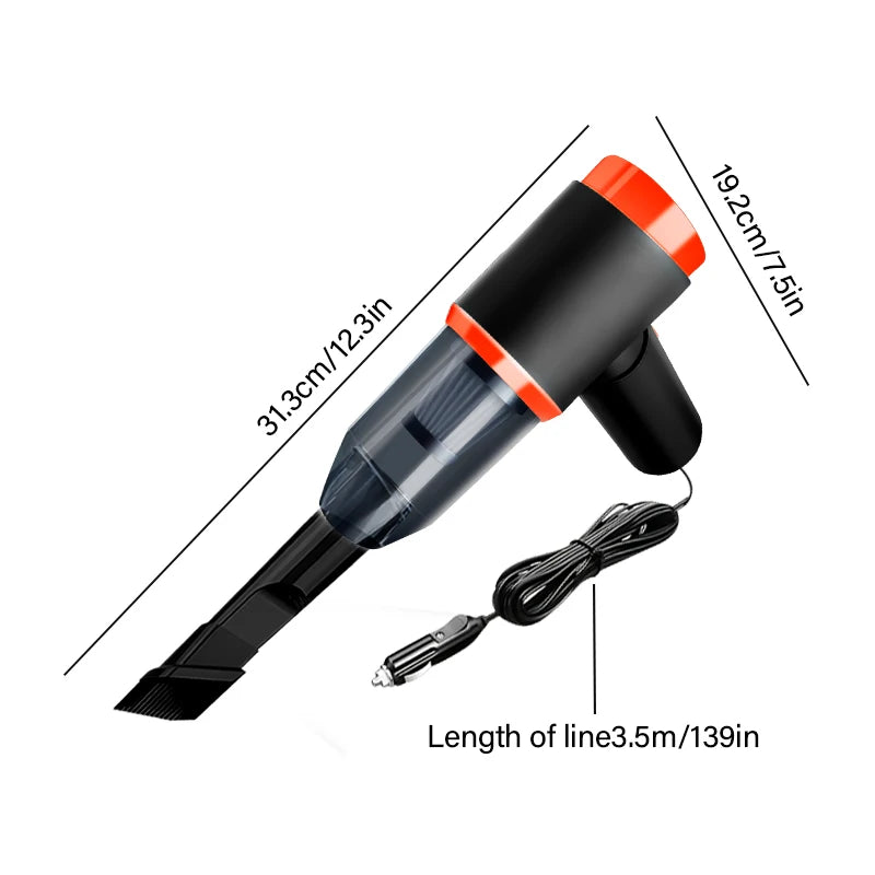 Small portable strong suction 12v wired car special vacuum cleaner, a tool for cleaning gaps and garbage in the car