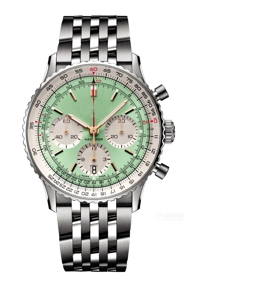 2025 Original Brand Men Watches Classic Multifunction Stainless Steel Automatic Date Watch Business Chronograph Quartz Watch