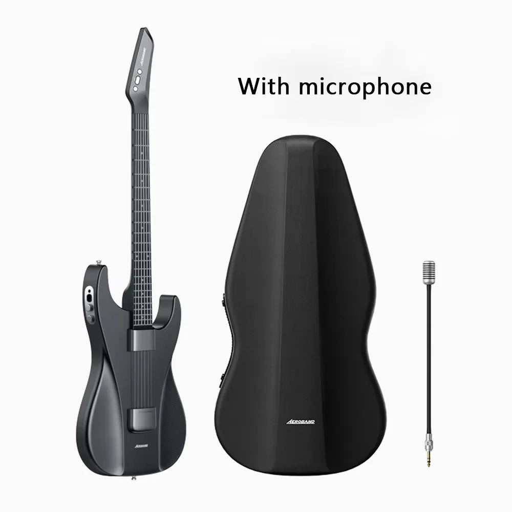 AeroBand Guitar Electric Guitar Pain-Free Silicone String Travel All-in-One 9 Sound Styles Acoustic Bass With Speaker Microphone