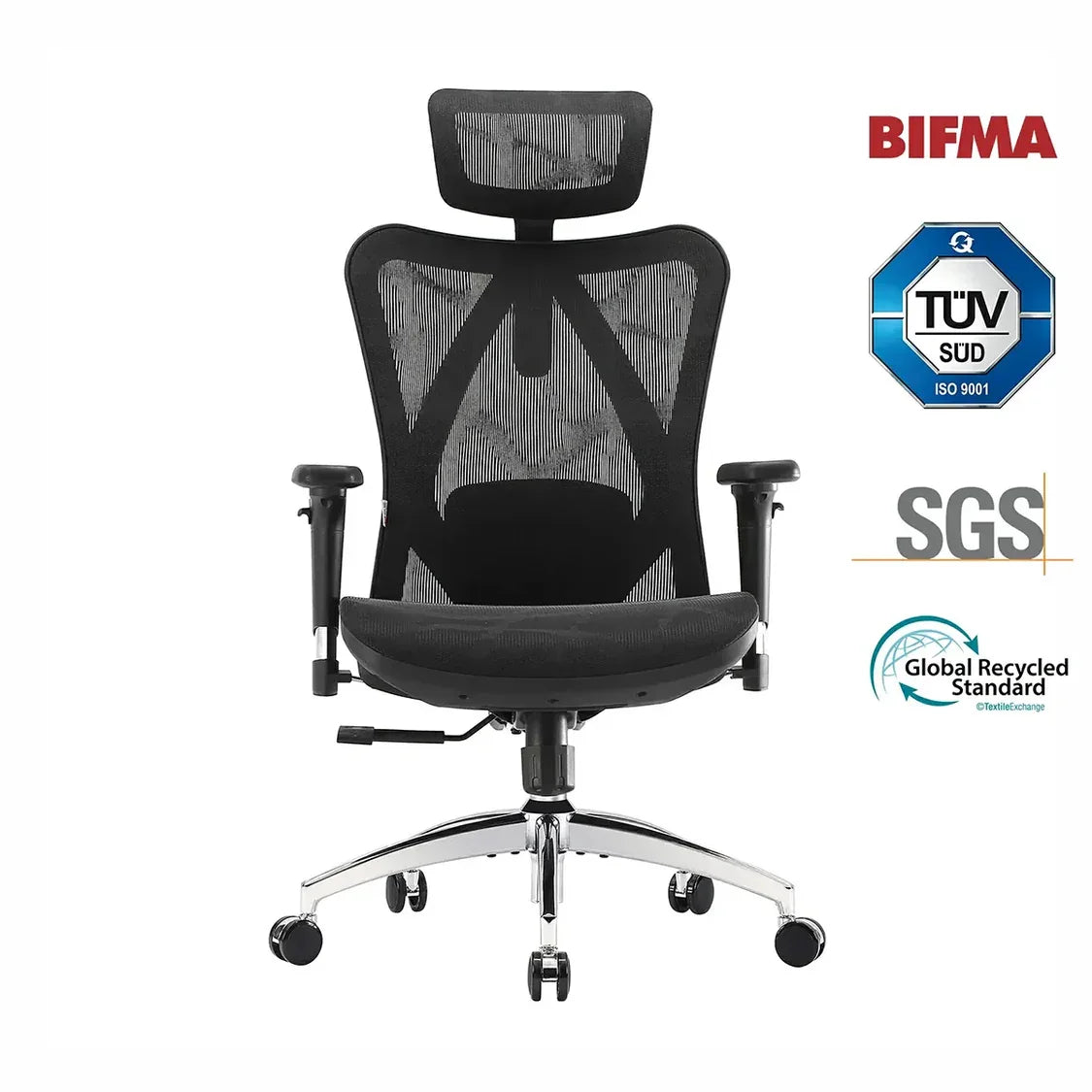 SIHOO Ergonomic Office Chair, Mesh Computer Chair with 3D Armrests, Big and Tall Desk Chair for Home Office