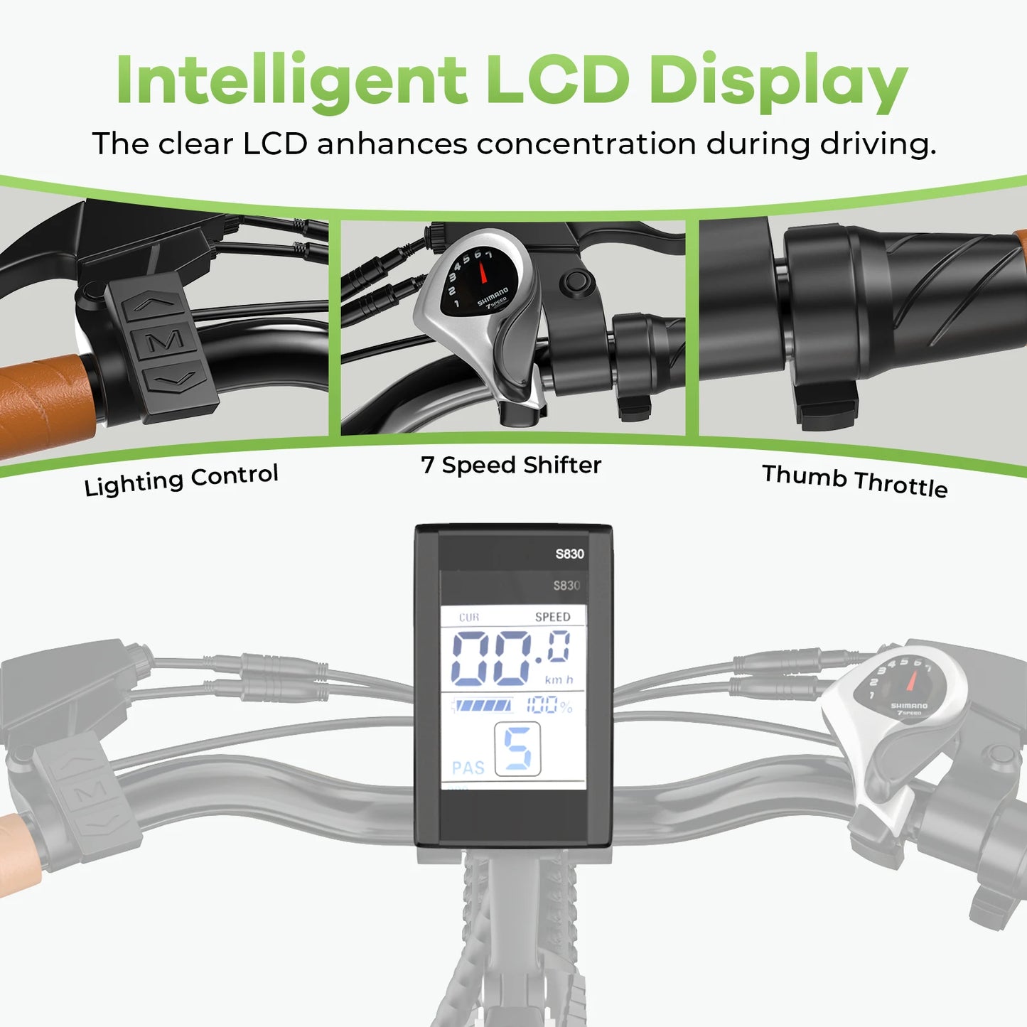 Cybervelo 26" Step-Thru Electric Bike for Adult,1000w Peak Motor 80Miles Range, 14ah Removable Battery City Commute Ebike EK2