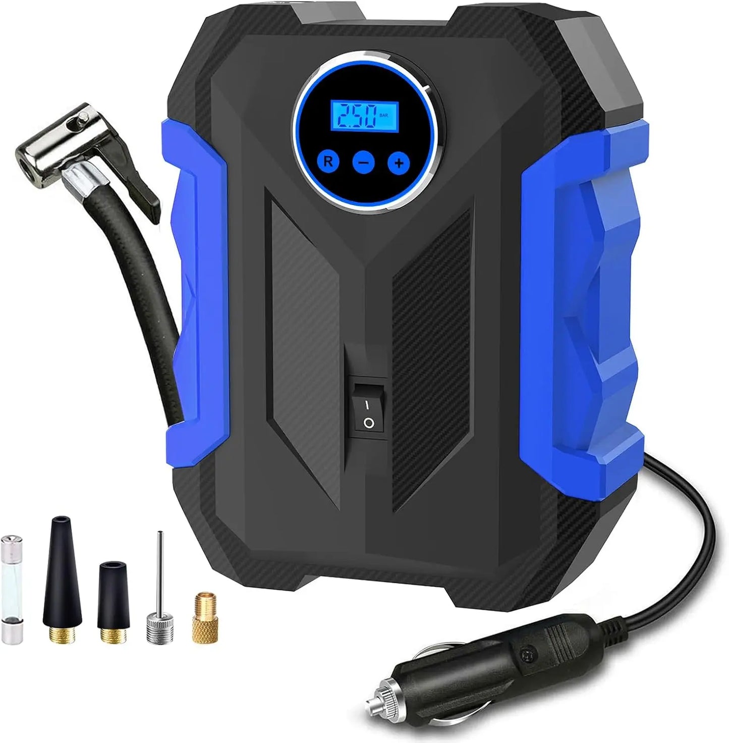 Digital Air Compressor for Car Auto Pump Portable Tire Inflator with LED Light DC 12V