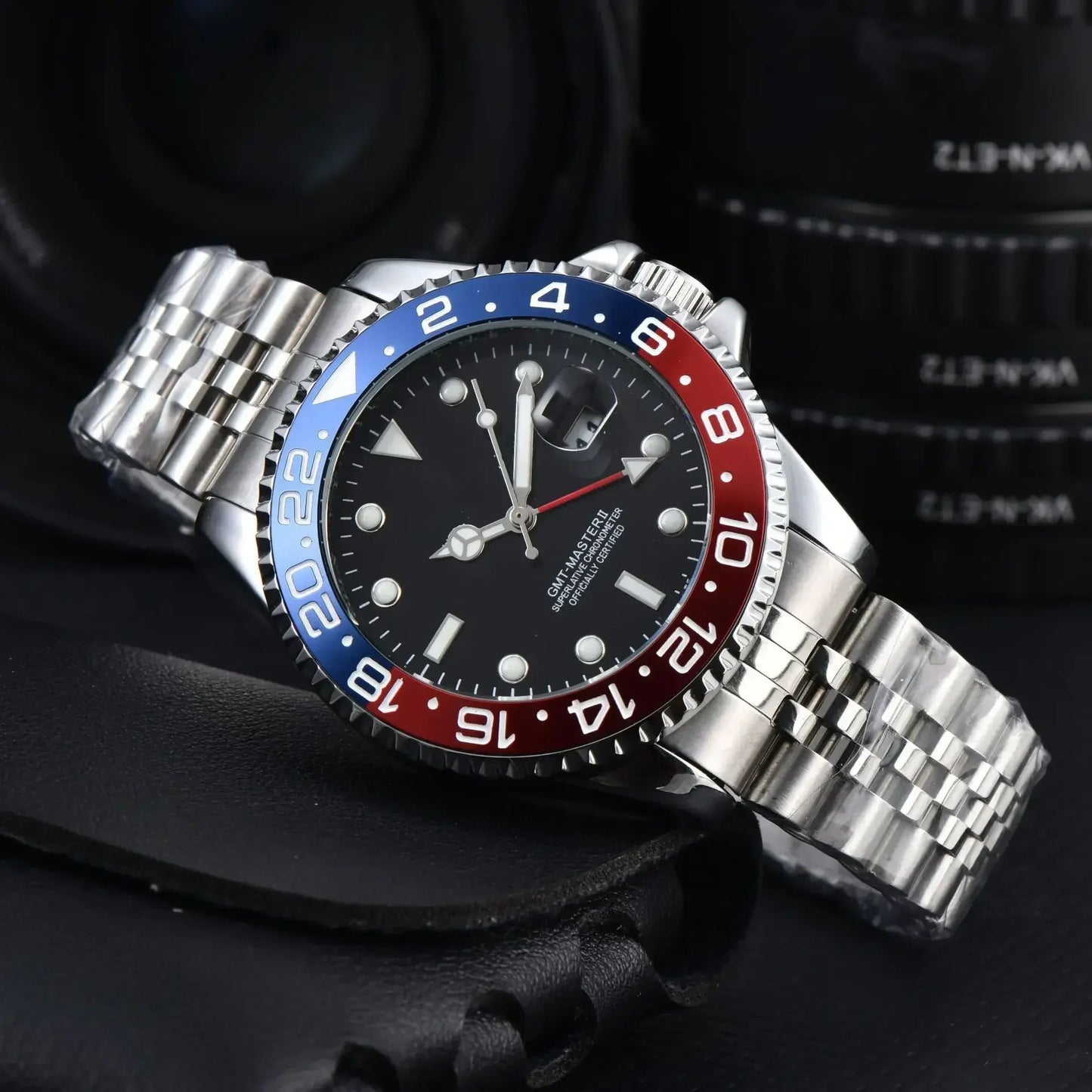 40mm Red Blue Pepsi Business Diver NH34 GMT Watch 100m Waterproof Sapphire Crystal NH34A Automatic Watches For Men reloj hombre