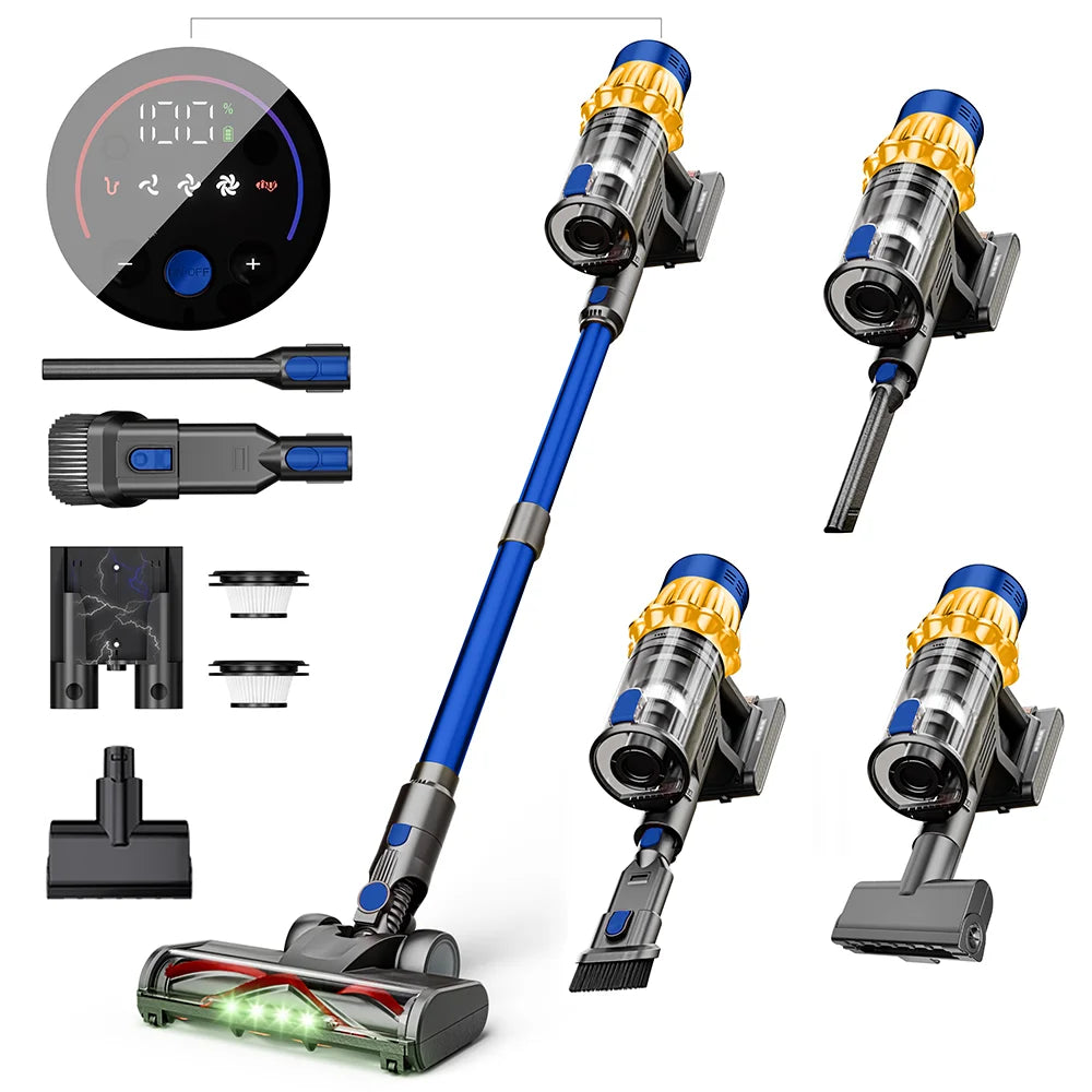 55kPa 650W Handheld Vacuum Cleaner Wireless Cordless Vacuum Cleaner Suction Powerful LED Display Dust Cup 1.2L For Smart Home