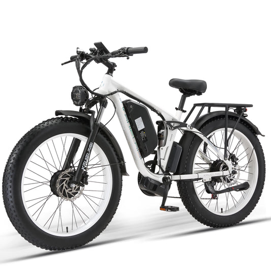 Electric Bike 3000W Dual Motor 52V 26AH Battery Hydraulic Brake Adult Off-Road E Bike 24*4.0 Inch Fat Bike Snow Electric Bicycle