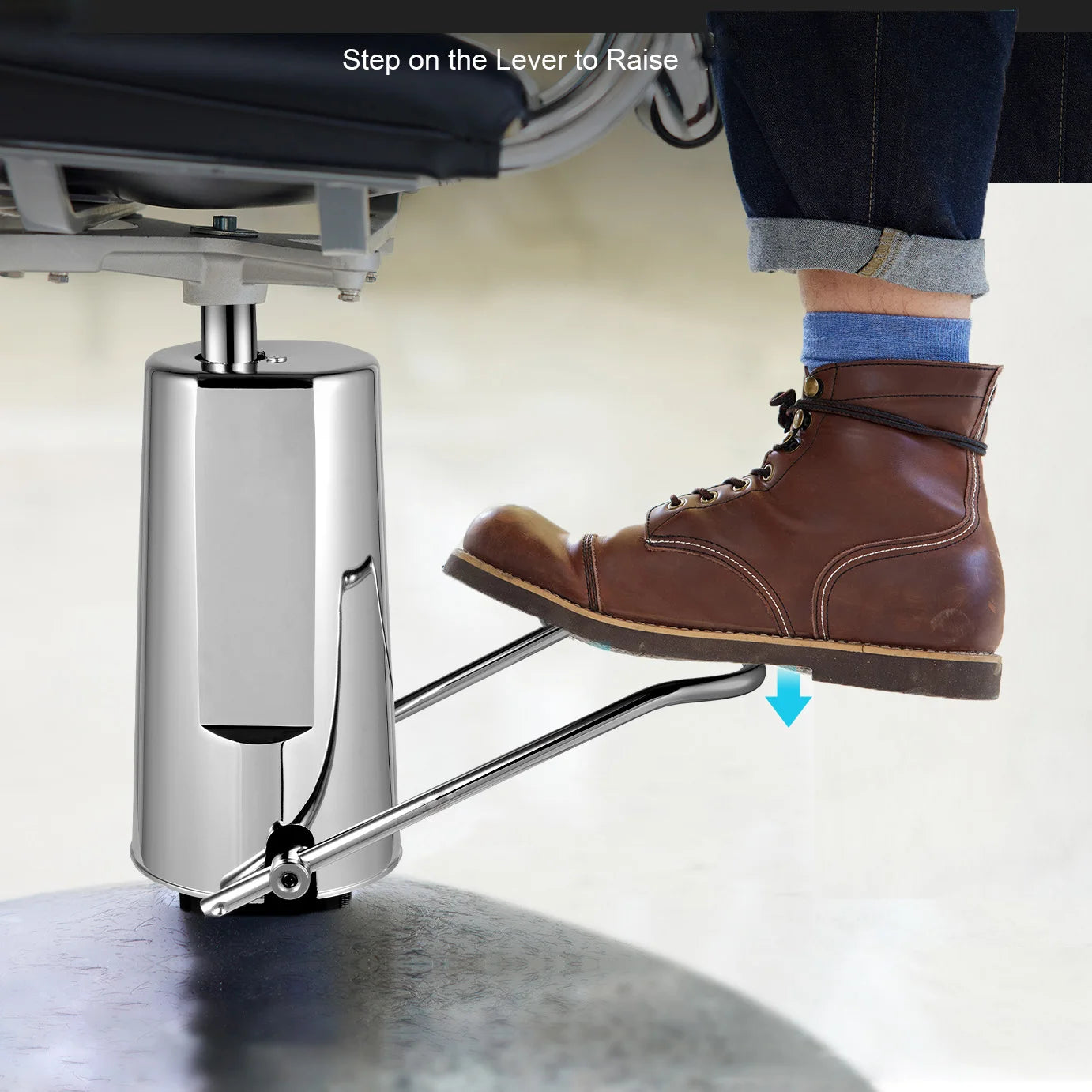 11cm/4.3in Chair Hydralic Pump Replacement Adjustable for Barber Salon Office, Universal Base Diagonal Hole 115mm/4.53in