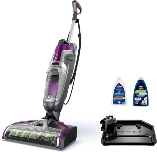 All-in-One Wet Dry Vacuum Cleaner and Mop for Hard Floors and Area Rugs, Purple, Efficient Pet Hair Removal