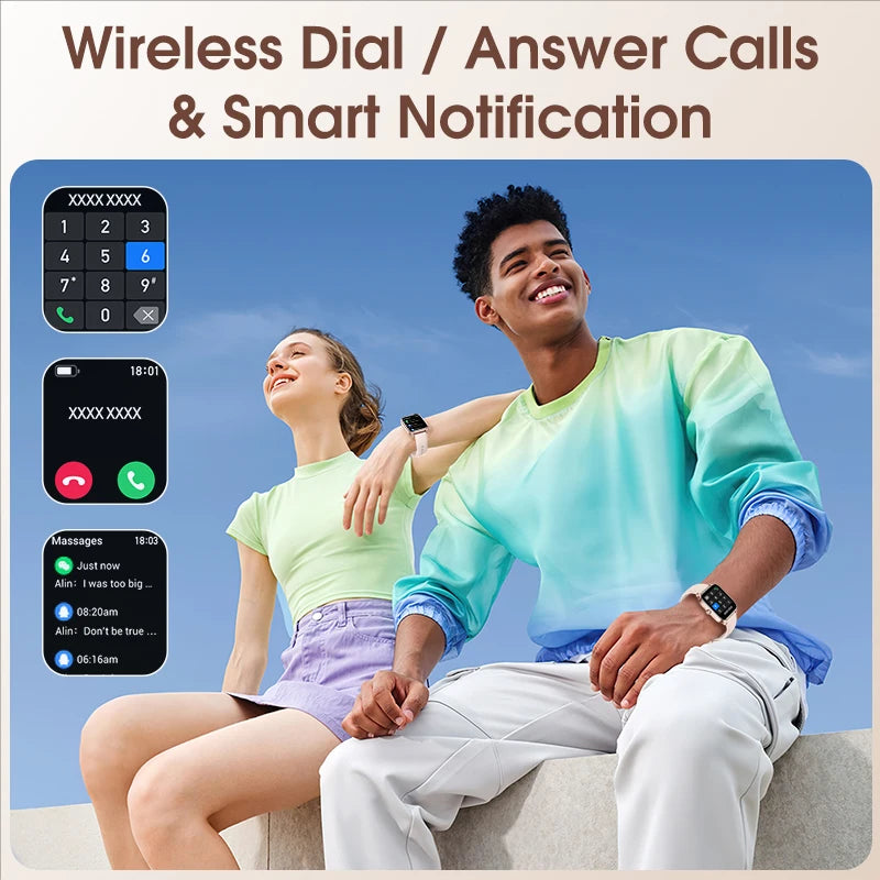 Smart Watch -for Women Stylish Fitness Tracker with Heart Rate Monitor, Message Notifications, Multi-Sport Mode, Music Playback