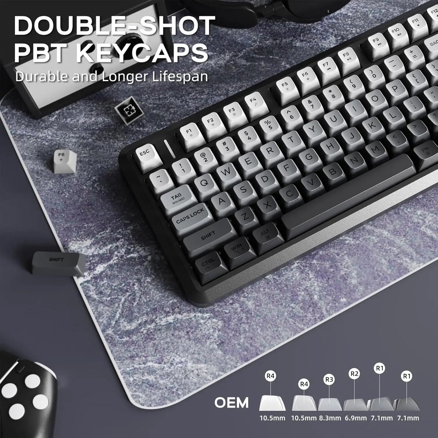 Attack Shark M75 Wireless Membrane Gaming Keyboard With Knob And OLED Display