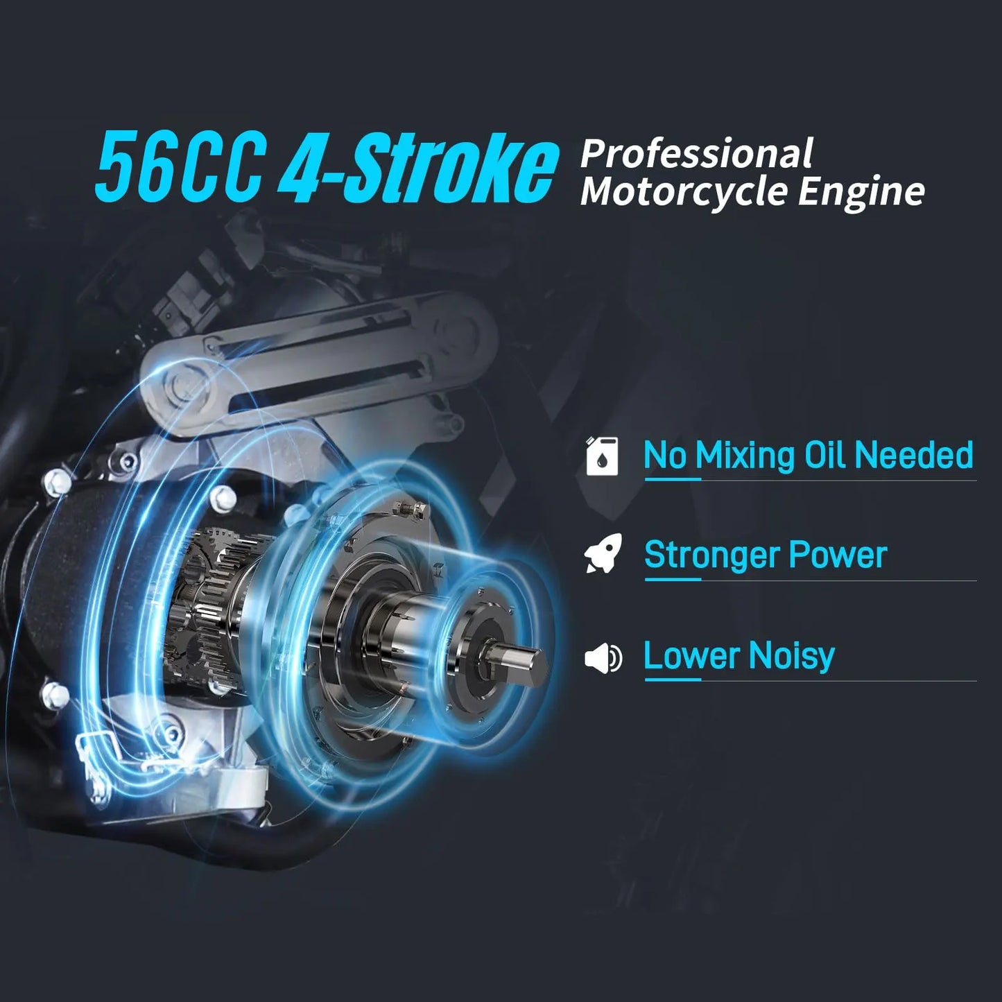 SYX MOTO 56cc Dirt Bike for Kids 4-Stroke Gas Powered Mini Pit Bike Off Road Motorcycle Gift for Children Motorcycle Dirt Bike