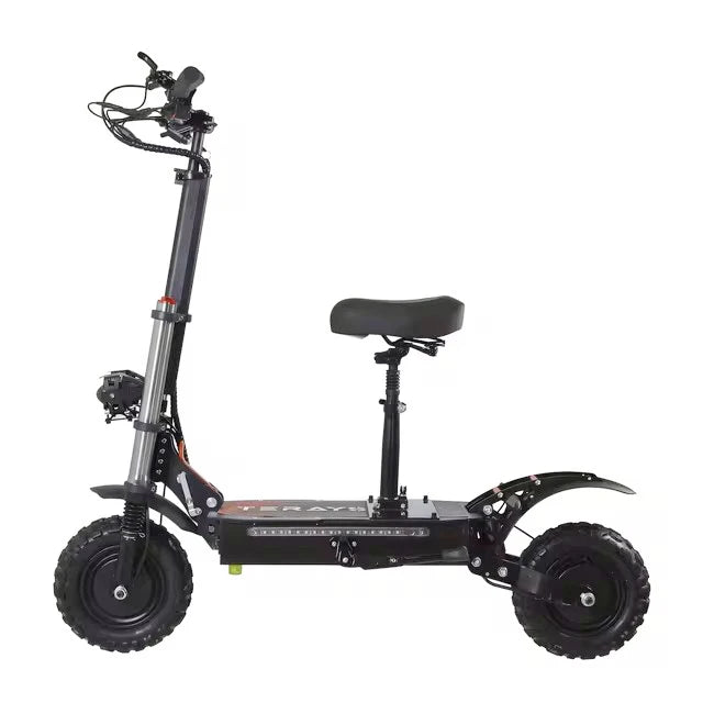 6000W High Power Adult Electric Scooter  Off-Road Commute Foldable 60V 38Ah Large Battery 60 Miles Range 50 Mph Fast E-Scooter