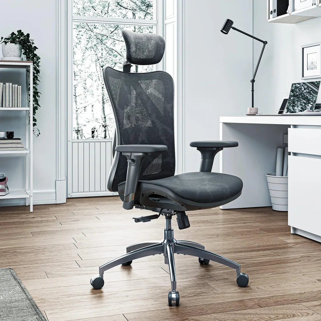 SIHOO Ergonomic Office Chair, Mesh Computer Chair with 3D Armrests, Big and Tall Desk Chair for Home Office