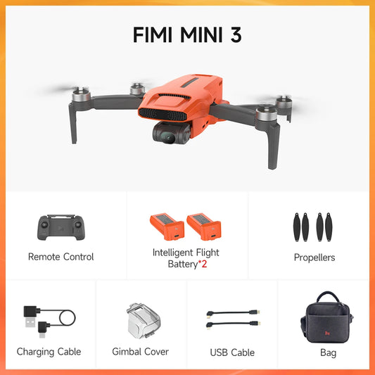 FIMI MINI 3 drone 4K Super Night Video 9km 3-axis Gimbal 249g Ultralight design smart tracking C0 Certification