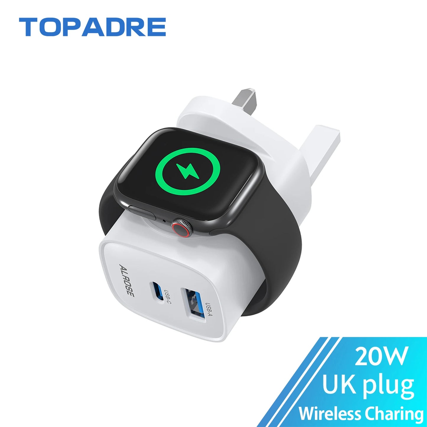 For Apple Watch Charger with 20W Fast Charging Block, 3 in 1 PD USB C Wall Charger Block for iWatch Charger,for iPhone, Ipad