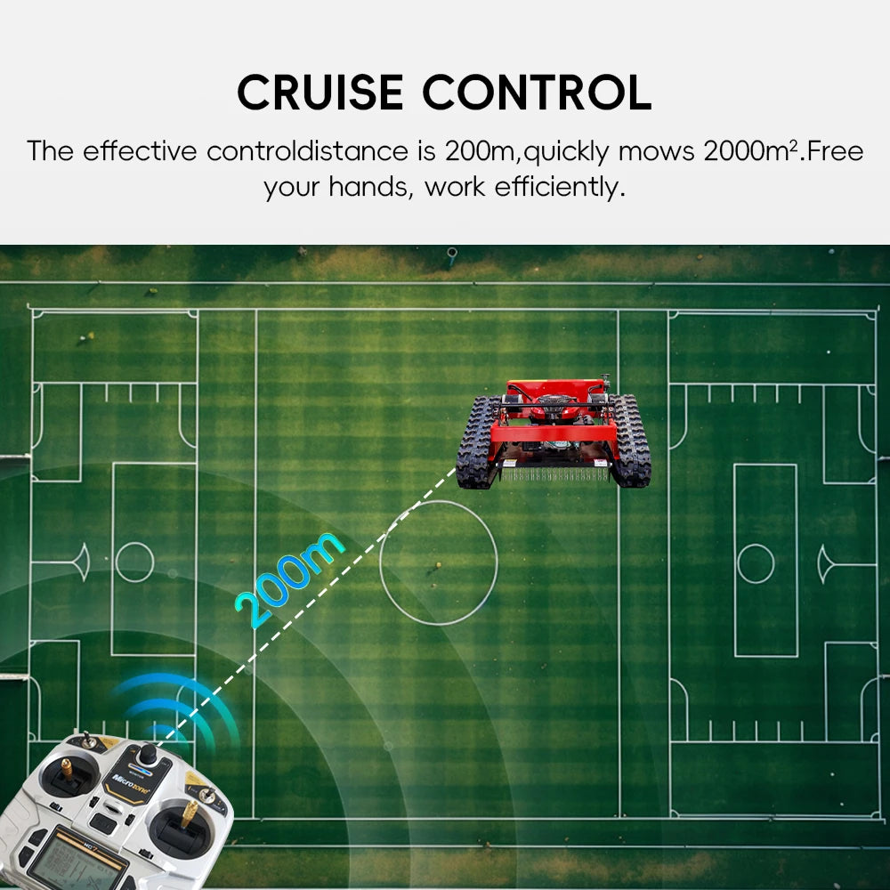 Gasoline Lawn Mower With Remote Control For Gardens