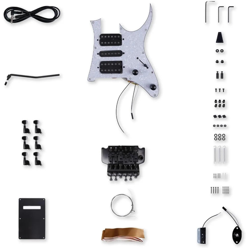 DIY Electric Guitar Kits in IBZ Style - Mahogany Body and Maple Neck - All Components Included