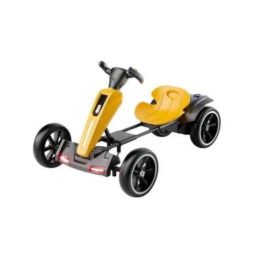 12V Electric Kids Pedal Folder Go Kart, Outdoor Ride On Toy With Adjustable Seat, 4 Non-Slip EVA Wheels Boys And Girls For