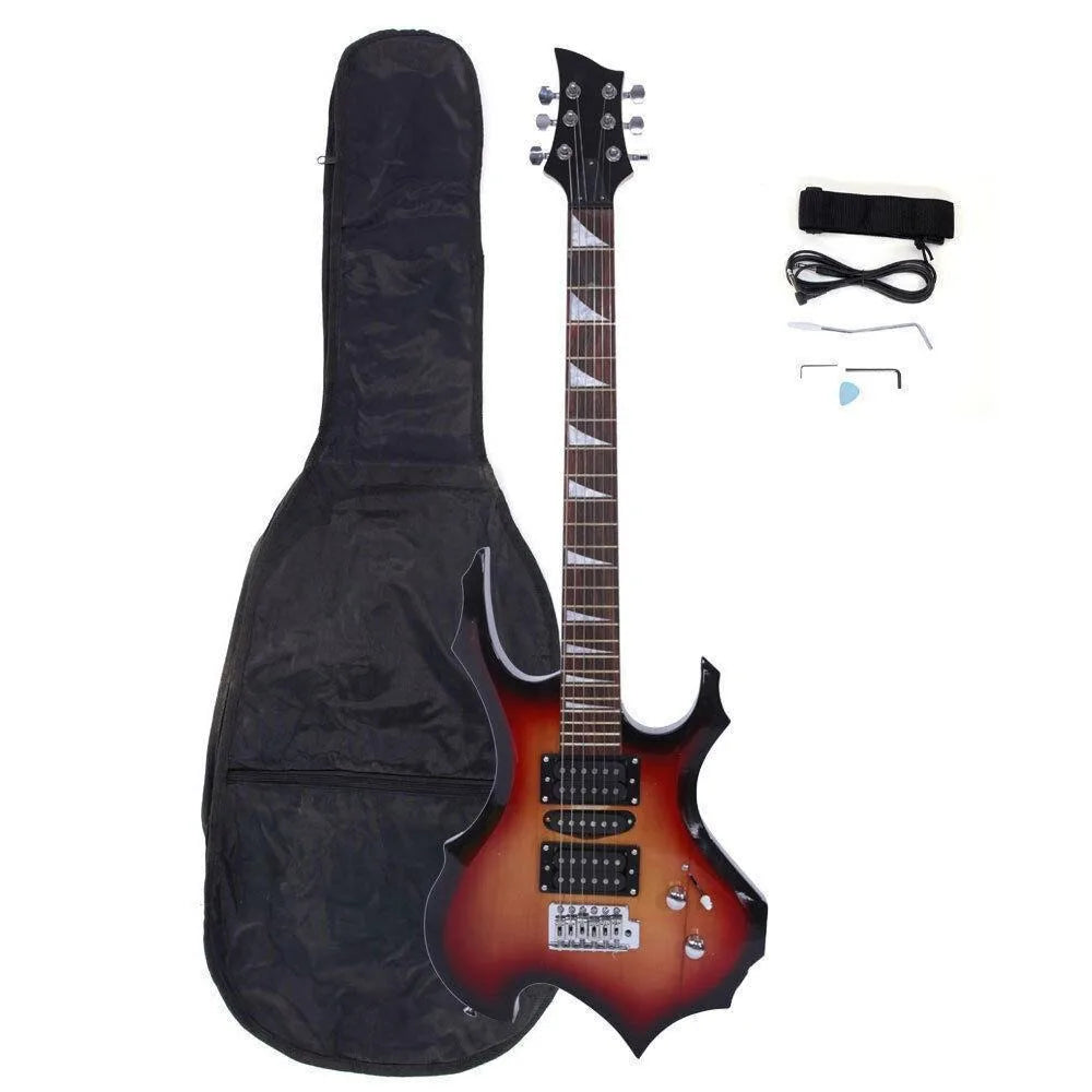 New Colorful Righ Handed 6 Strings Electric Guitar W/ Case & Accessories