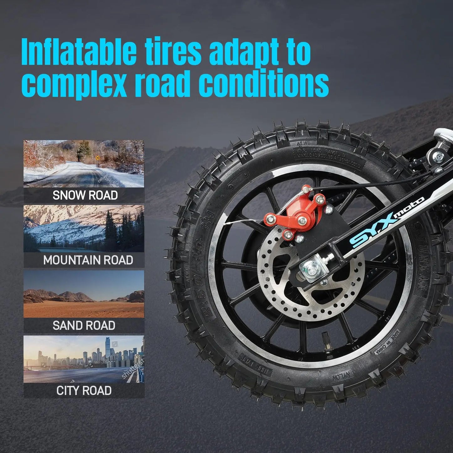 SYX MOTO 56cc Dirt Bike for Kids 4-Stroke Gas Powered Mini Pit Bike Off Road Motorcycle Gift for Children Motorcycle Dirt Bike