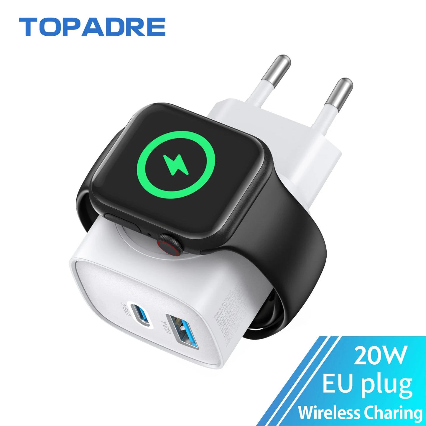 For Apple Watch Charger with 20W Fast Charging Block, 3 in 1 PD USB C Wall Charger Block for iWatch Charger,for iPhone, Ipad