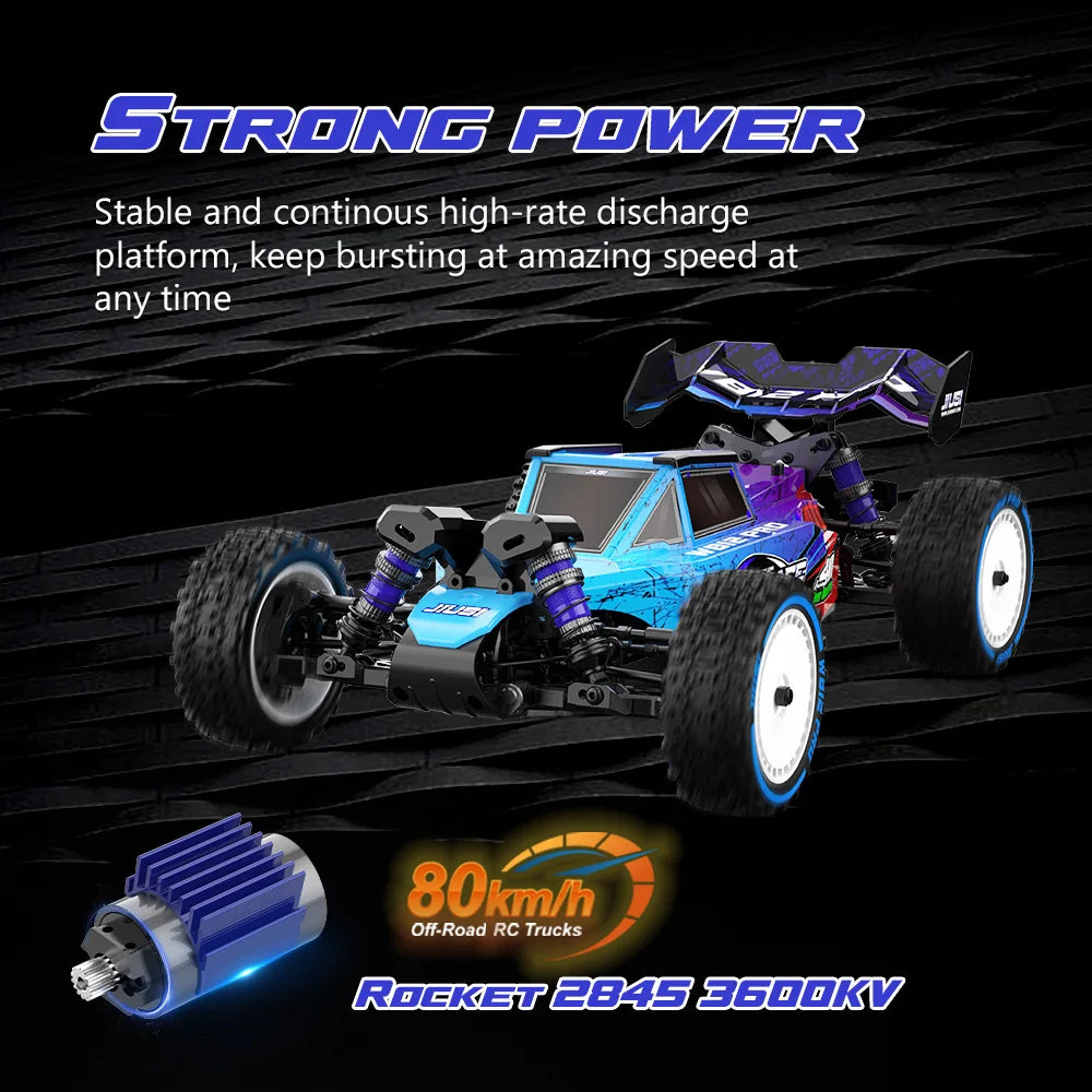 JIUSI 1:12 Scale 4WD Brushless RC Car WB12 PRO with 3S 2200mah Battery 80km/h High Speed Off-road Drift Car Toys As Gift