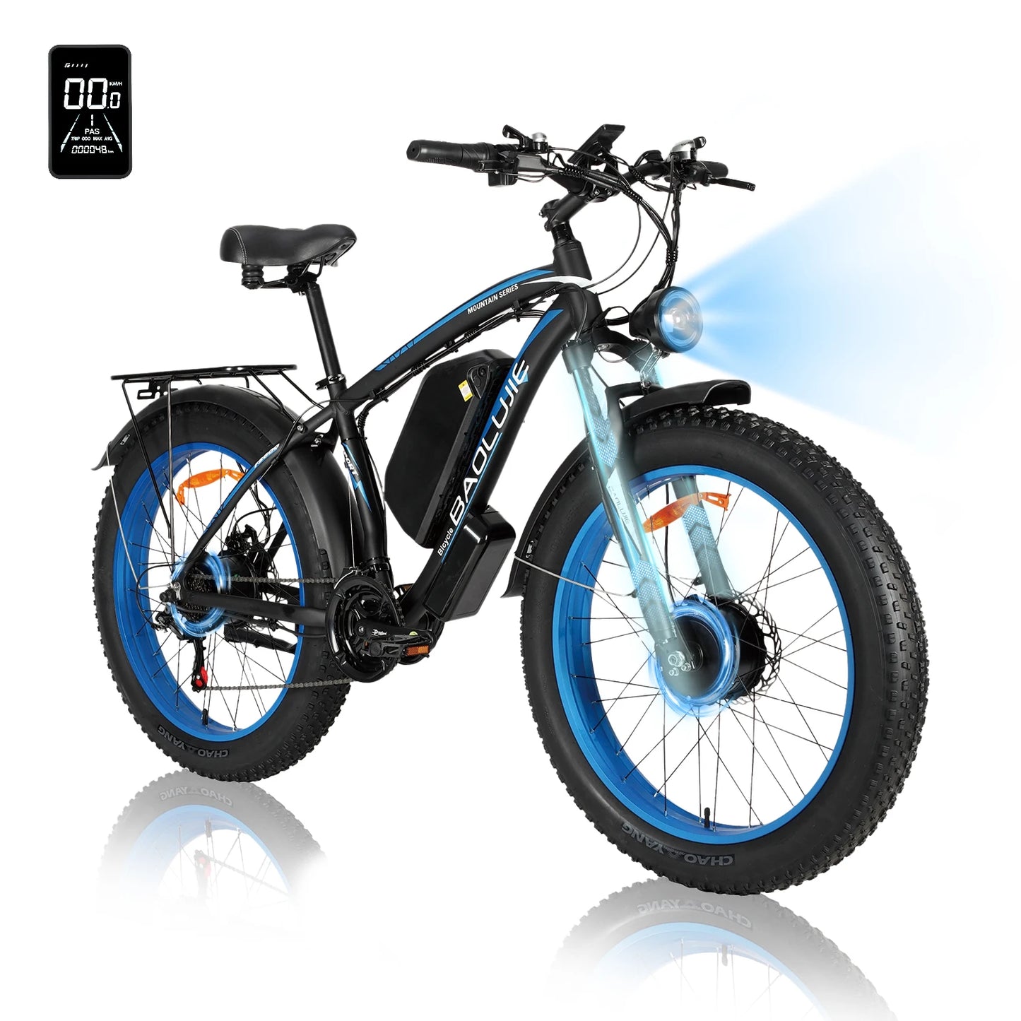 BAOLUJIE DM01 Motor Electric Bicycle 60V 30AH Battery Max Speed 42 MPH Electric Bike E-Bike Electric Motorcycle【1 Year Warranty】