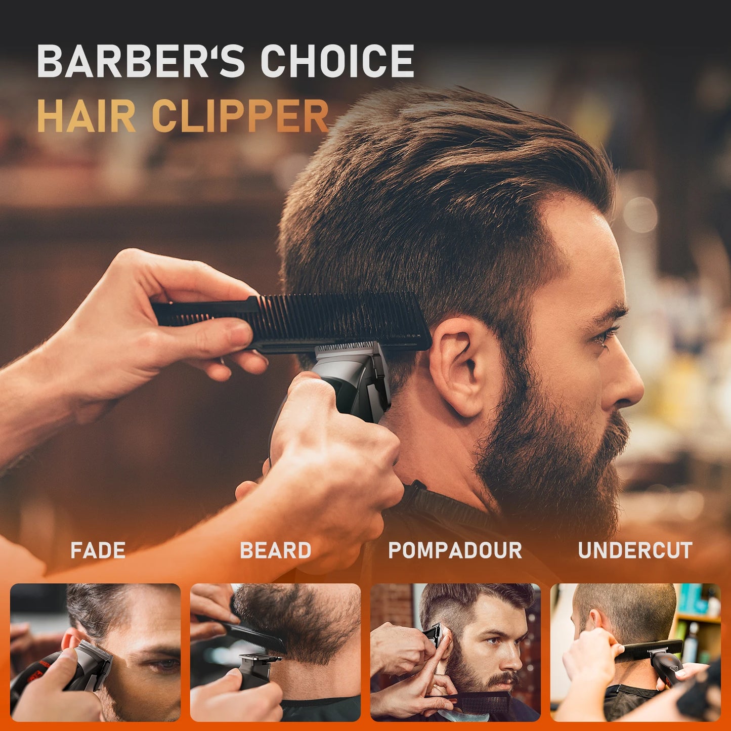 MAXGROOM Professional Hair Clippers for Men Premium Home Haircut Kit Cordless Hair Cutting Clippers and Trimmers Set