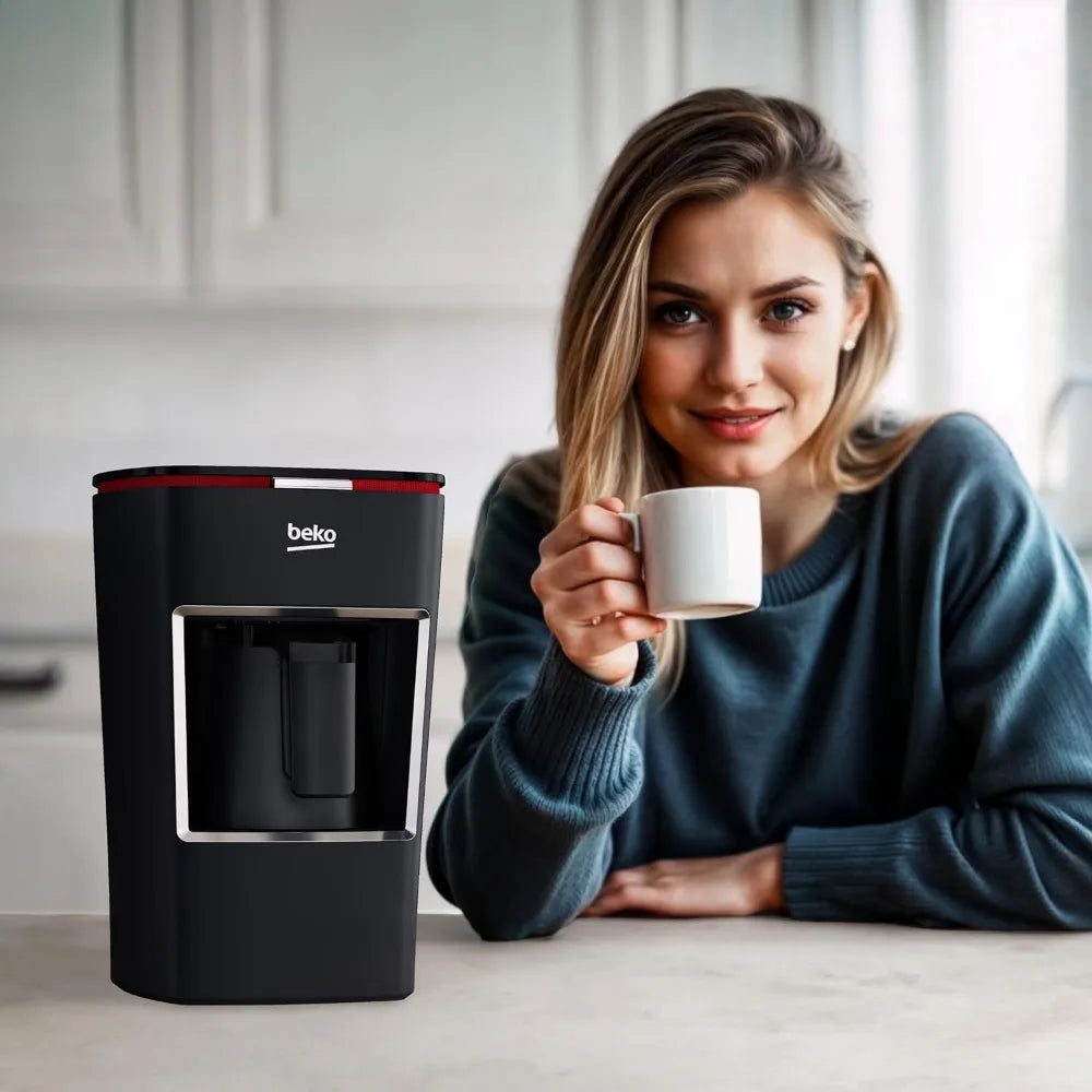 Product out of stock）Beko Turkish Coffee Maker, 2 Cups Capacity, 100% BPA Free Turkish Coffee Machine, 120V CookSense Technology