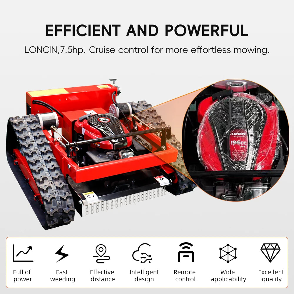 Gasoline Lawn Mower With Remote Control For Gardens