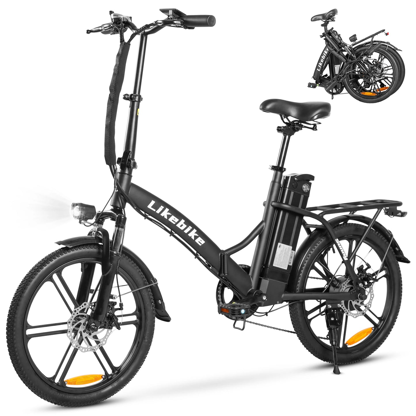 Likebike LK202 E Bike 540W Peak Power 36V10.4AH Removable Battery Electric Bike One Year Warranty 20-inch Tires Electric Bicycle