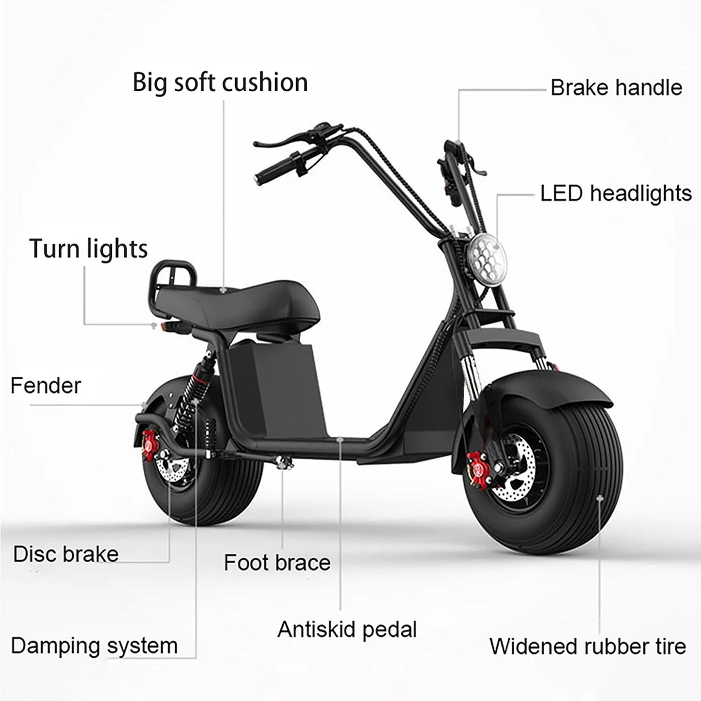 USA Warehouse For Sale Max Load 200KG Electric  All Terrain Electric Scooter  Motorcycles  For Adult 3000W Citycoco E Chopper
