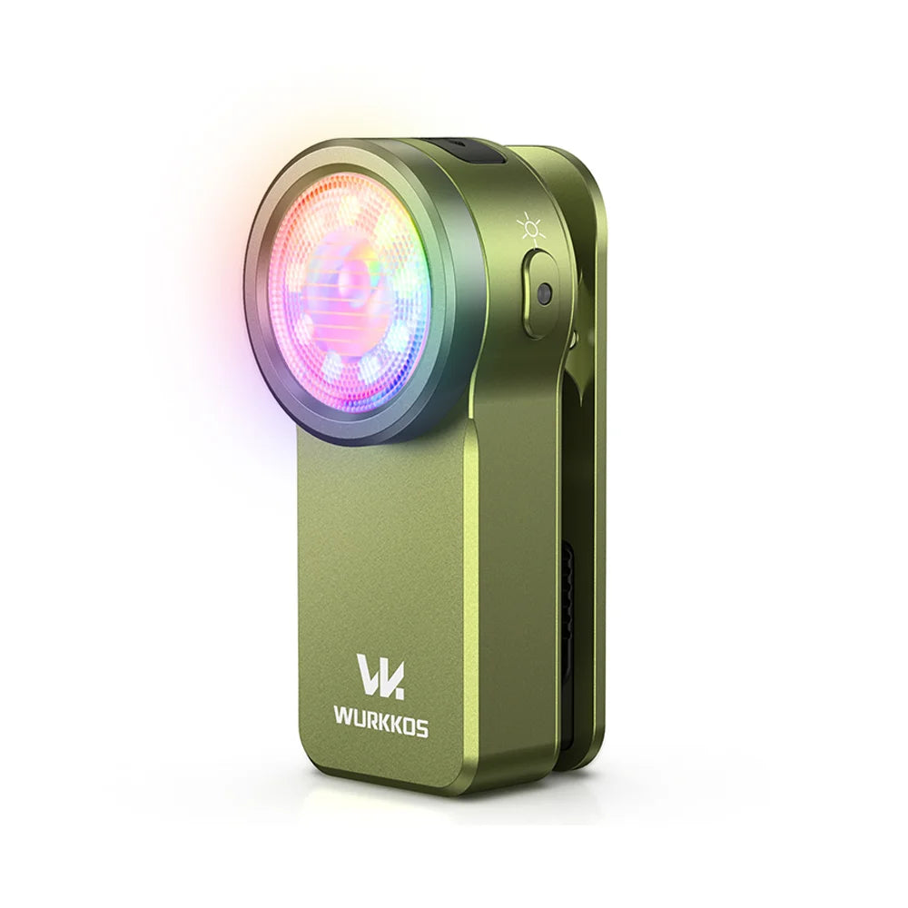 Wurkkos HD03 Clip Light 680LM USB C Rechargeable Pocket Flashlight Mini Spotlight/Flooglight Portable EDC RGB Torch with Magnet
