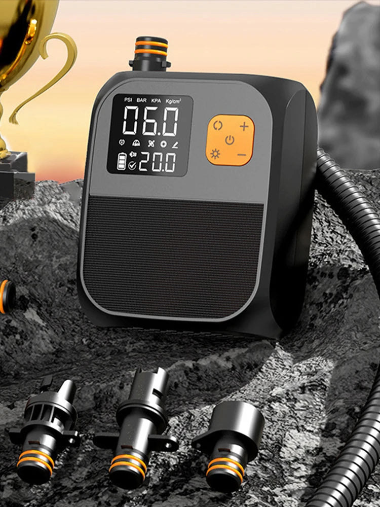 25PSI High Pressure Portable Air Compressor Stand Up Paddle SUP Pump Inflation Paddle Board Pump for Surfing Kite Mattress Tent