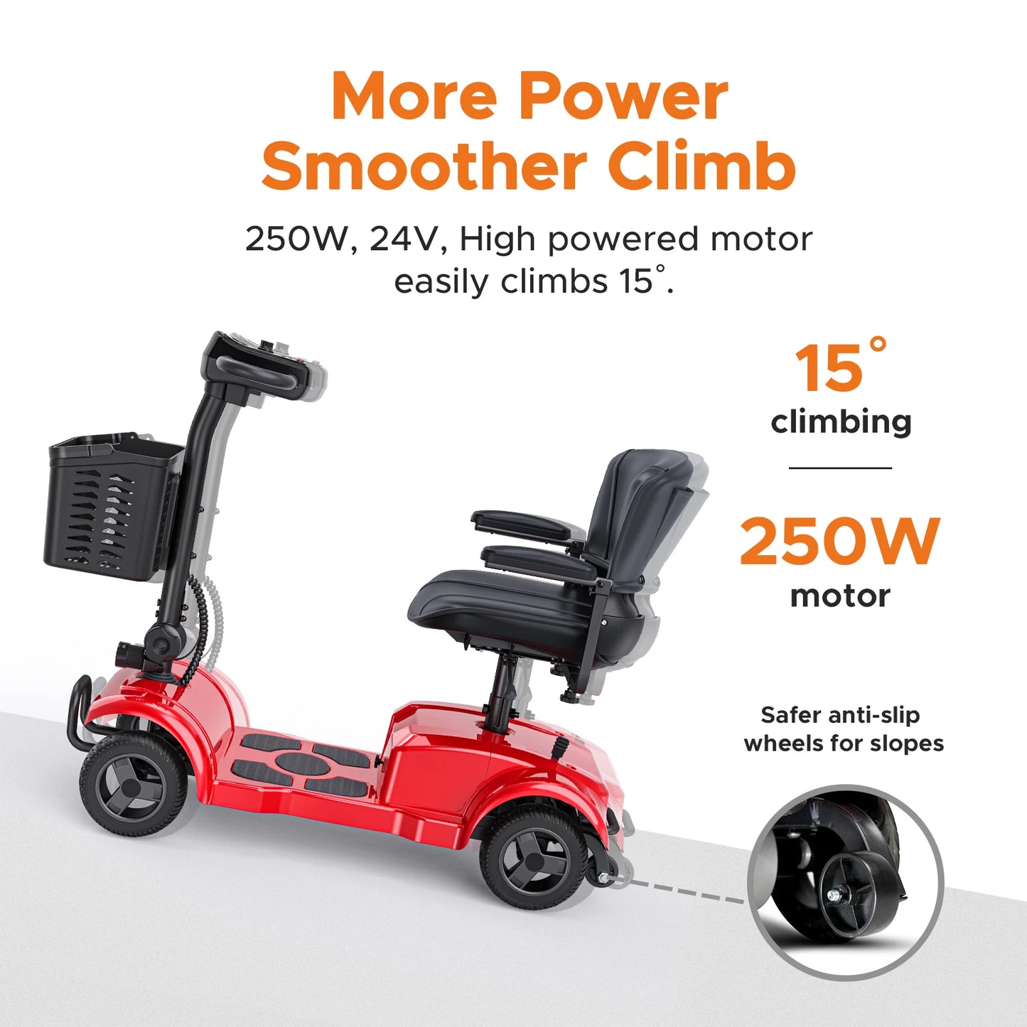 ENGWE Four-Wheeled Electric Scooter, 250W, 24V 12AH, 6.2MPH Max Speed, 15.5 Miles Range, Ideal For Short Trips and Urban Living