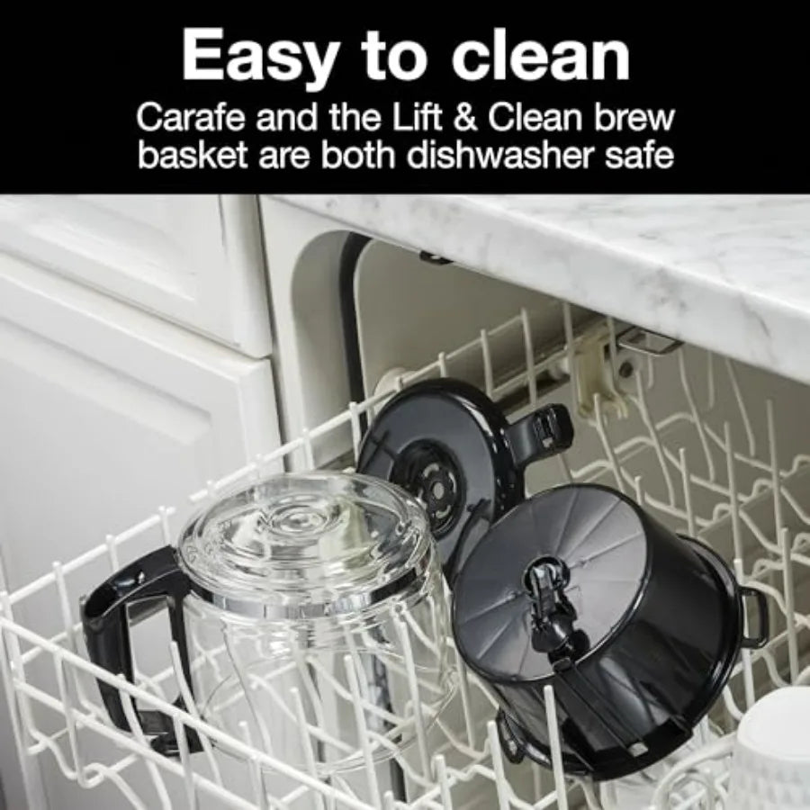 10-Cup Coffee Maker, Works with Smart Plugs That Are Compatible with Alexa, Auto Pause and Serve, Black (48351PS)