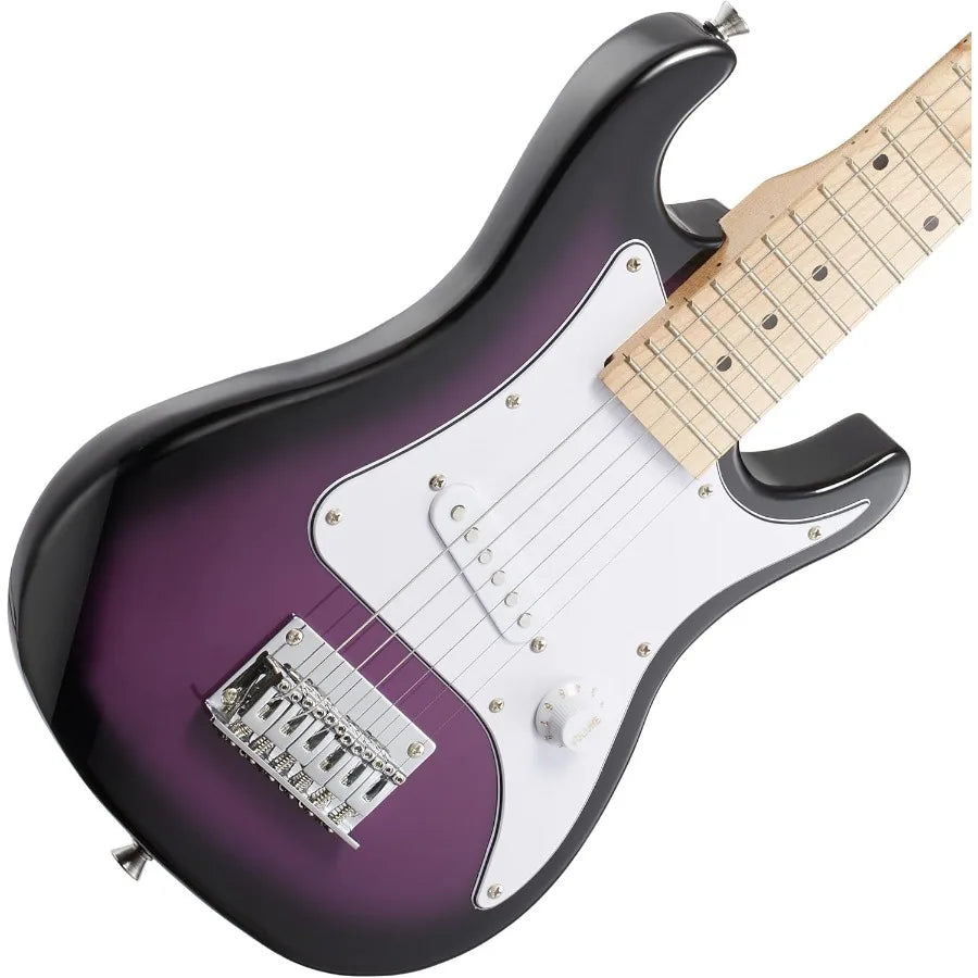 30-inch Beginner Electric Guitar Kit with Amplifier in Purple Color Perfect for Young Musicians and First-Time Players Complete