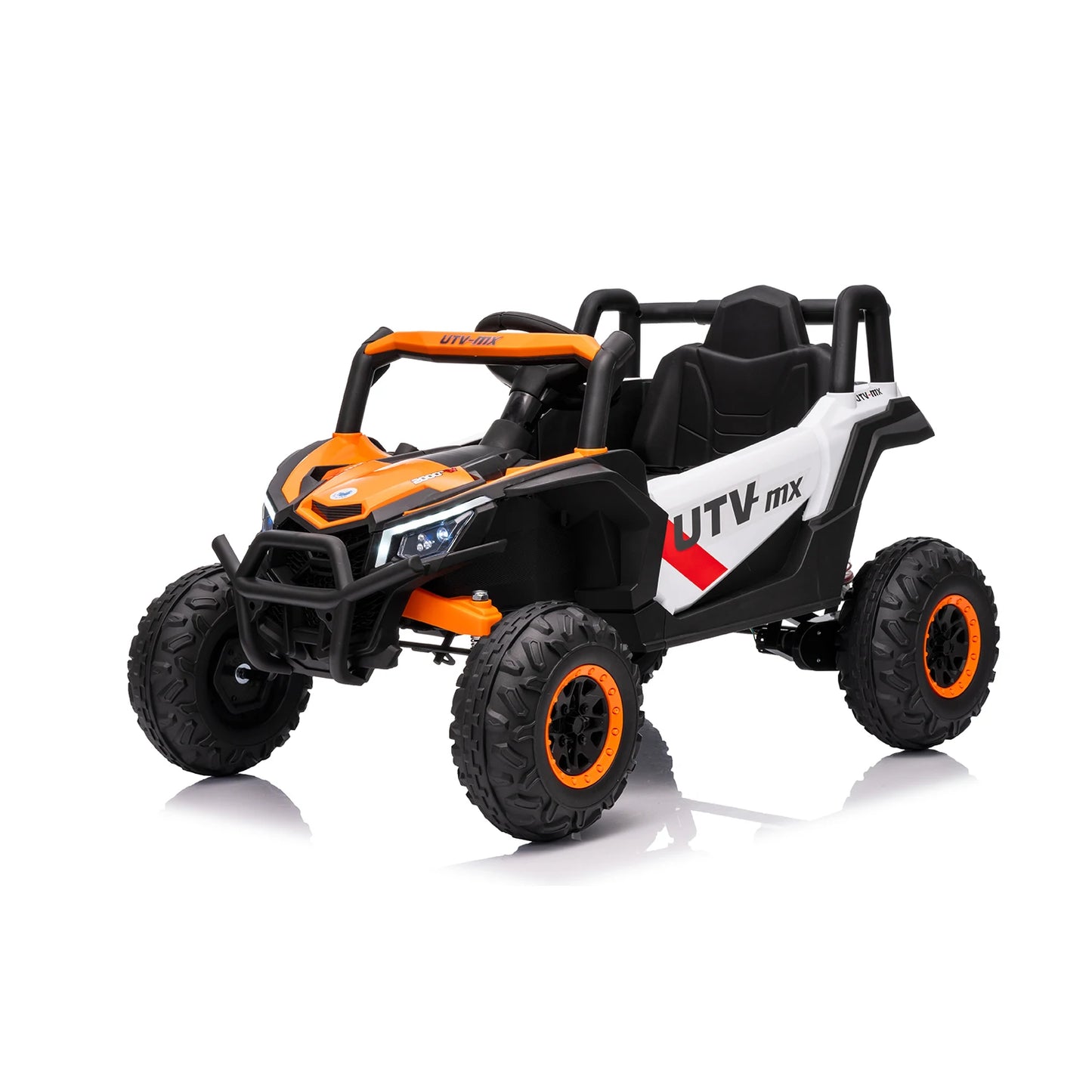 12V UTV Truck Kids Ride On Car Electric Vehicle with 4 Spring Suspension Remote Bluetooth,Music,LED Lights for Ages 3+ Years