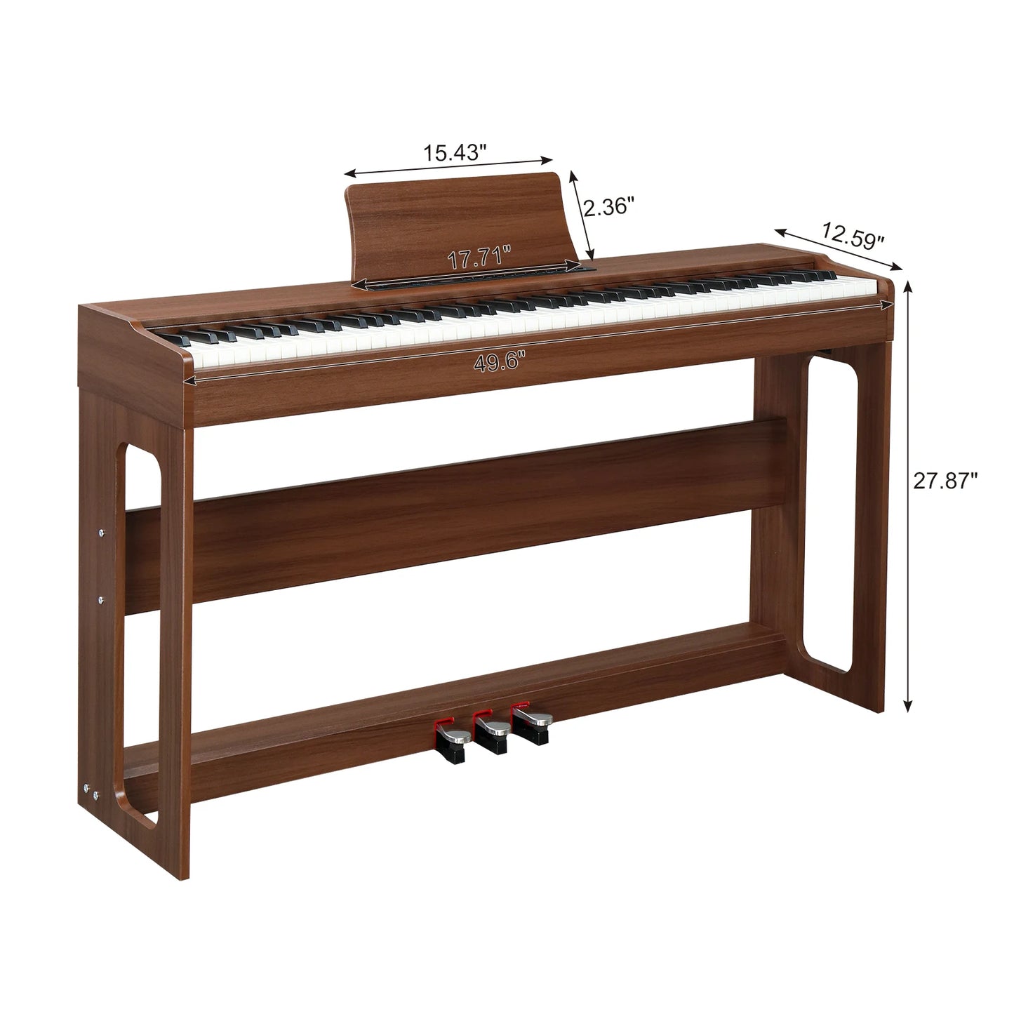 GDP-104/A-815 88-key heavy hammer keyboard Vertical Black Walnut electric piano without cover United States