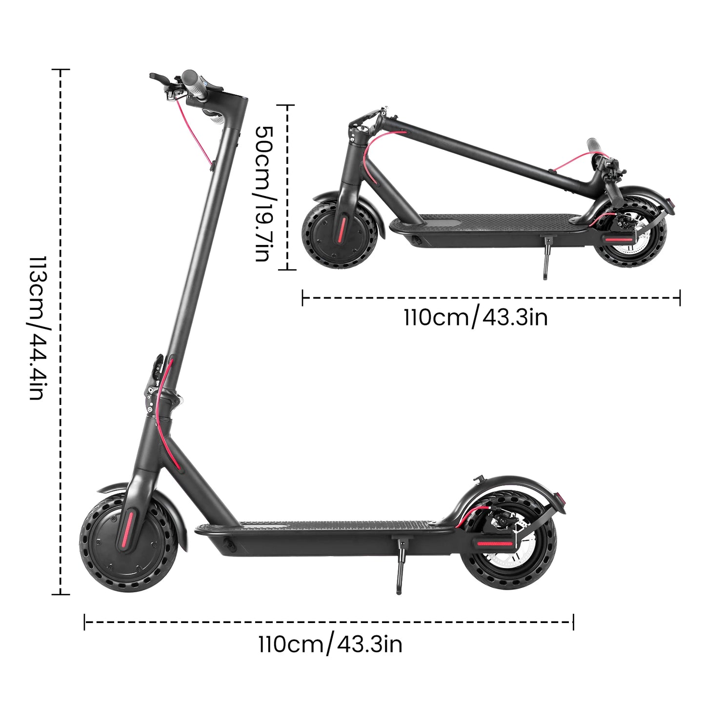 12 MONTHS WARRANTY Free Shipping 8.5inch Scooter 10.4AH 350W Peak 500W 17MPH APP Smart Control Scooter Cheap Price