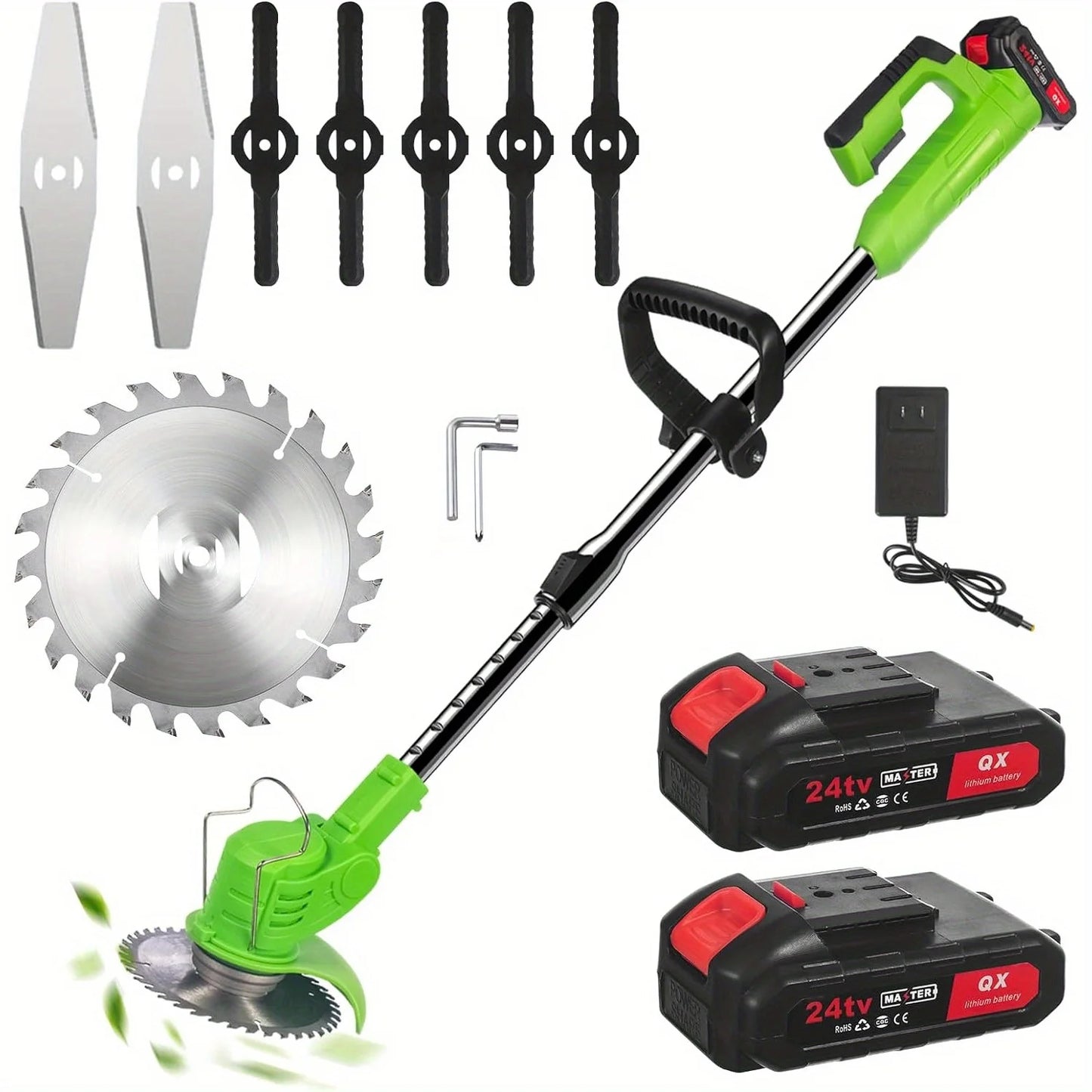 Cordless Weed Wacker Brush Cutter 600W Battery Trimmer