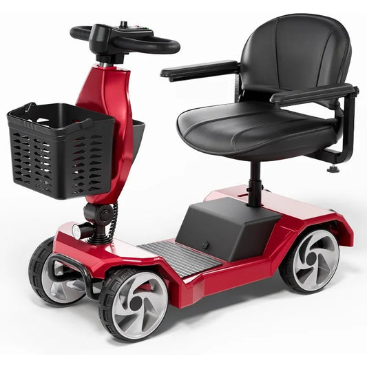 4 Wheel Lightweight Mobility Scooters for Adults, Powered Electric Wheelchair, Mobility